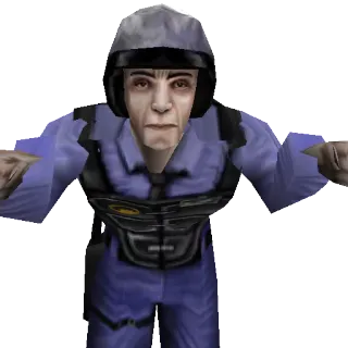 🤗 Half-Life ochroniarz, gra, policja, policjant, Half-Life telegram sticker