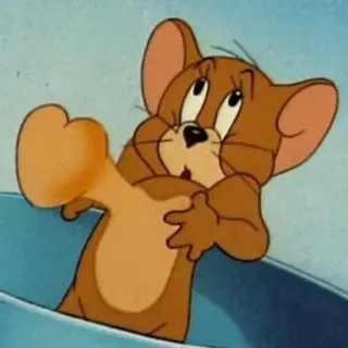 ❤ Jerry Mouse Tom and Jerry cartoon, mouse, animated, jerry telegram sticker
