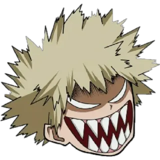 😈 Katsuki Bakugo My Hero Academia anime, cartoon, manga, sticker, character, katsuki bakugo, my hero academia telegram sticker