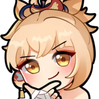 🎇 Yoimiya Genshin Impact Anime, Personaje, Genshin Impact, Yoimiya, Videojuego telegram sticker