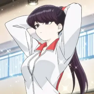 💈 Komi Shouko Komi Can't Communicate Аниме, Девушка, Komi Can't Communicate, Школа, Персонаж telegram sticker