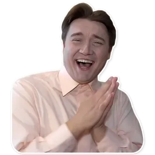 👏 homem, rindo, aplaudindo, feliz, pessoa telegram sticker