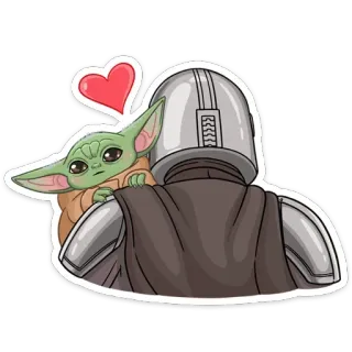 🤗 Grogu The Mandalorian baby yoda, mandaloriano, star wars, carino, grogu telegram sticker