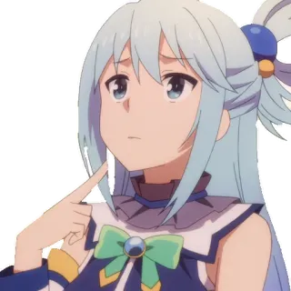 🤔 Aqua Konosuba Anime, Aqua, Konosuba, Lucu, Karakter, Kawaii telegram sticker