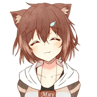 🥰 May anime, girl, cat, ears, cute telegram sticker