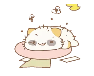⭐ Katze, schlafend, niedlich, Tier, Cartoon, Aufkleber telegram sticker