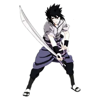 🗡 Sasuke Naruto Sasuke, Naruto, Anime, Manga, Épée, Ninja, Dessin animé, Arme whatsapp sticker