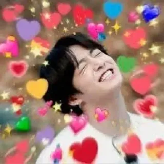 ❤️ Jungkook Herz, Liebe, Kpop, Idol, Süß, Fröhlich, Fan telegram sticker
