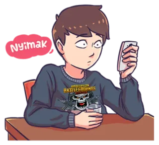 🤓 PUBG Battlegrounds Nyimak game, PUBG, mobile game, avatar, character telegram sticker