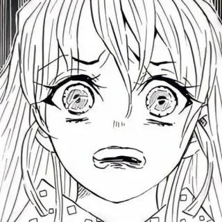 🌟 Anime, Mangá, Personagem, Expressão, Preocupado, Assustado, Chocado telegram sticker