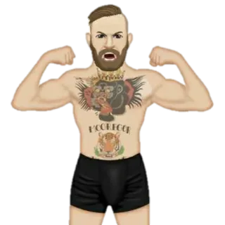 👑 Conor McGregor MCGREGOR UFC, боец, Конор МакГрегор, MMA, бои, ирландский whatsapp sticker