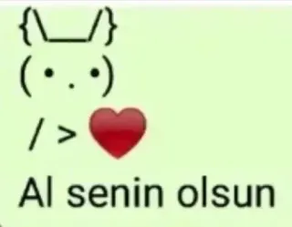 🌟 Al senin olsun coração, coelho, amor, animal telegram sticker
