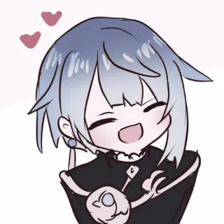 🕸 Anime, Dibujos animados, Mono, Corazones, Ilustración, Personaje telegram sticker