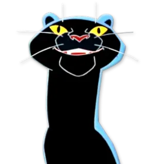 😀 pantera, gato, animal, dibujo animado telegram sticker