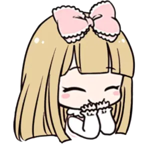 😅 Мультфильм, Милый, Девушка, Каваий, Аниме, Наклейка telegram sticker