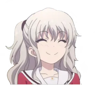 😚 Nao Tomori Charlotte Anime, Chibi, Desenho animado, Menina, Fofo telegram sticker