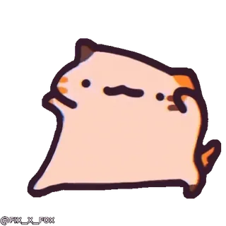 🥳 @FIX_X_FOX Katze, süß, Tier, Cartoon, lustig whatsapp sticker