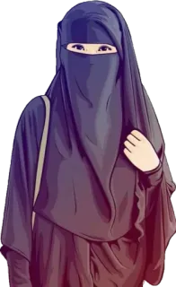 ☺️ mujer, velo, niqab, musulmán, hiyab, islam, ropa tradicional whatsapp sticker