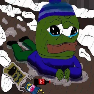 😩 Pepe the Frog Kekistan
#New pepe, kekistan, frog, sad, meme telegram sticker