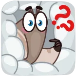 😶‍🌫️ Kreskówka, Znak zapytania, Zdezorientowany, Myślenie, Zwierzę, Słodkie telegram sticker