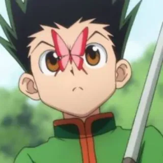 🇯🇵 Gon Freecss Hunter x Hunter anime, manga, gon freecss, hunter x hunter, butterfly, character telegram sticker