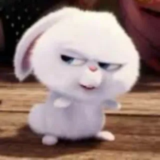👺 Snowball The Secret Life of Pets うさぎ, バニー, かわいい, 動物, アニメ, ペット, ペット, スノーボール telegram sticker