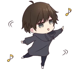 🤗 Anime, Chibi, Fofo, Música, Notas telegram sticker