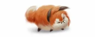 💨 fox, animal, cute, cartoon, fluffy, orange telegram sticker