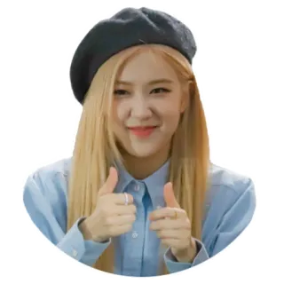 👍 Rose pulgar arriba, kpop, cantante, rosa, blackpink, mujer whatsapp sticker