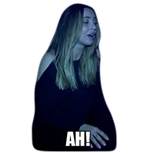 😵 AH! женщина, пение, выражение, эмоциональный, восклицание, женский whatsapp sticker