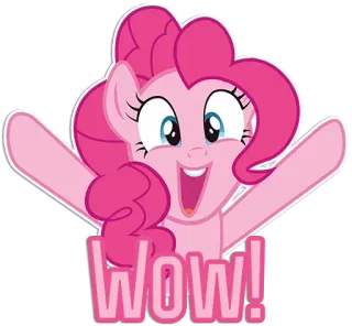 🤨 Pinkie Pie My Little Pony Wow! Pinkie Pie, Pony, Dibujos animados, Emoción, Wow, Lindo, My Little Pony, Animación telegram sticker