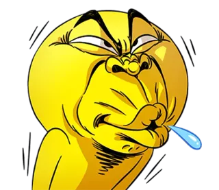 😒 khuôn mặt, meme, biểu cảm, hài hước, hoạt hình, màu vàng telegram sticker