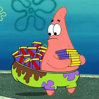 🍨 Patrick Star Spongebob Squarepants patrick, cartoni animati, spongebob, nickelodeon, scatole telegram sticker