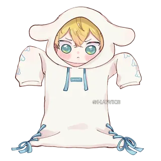 🍼 HAWKS Anime, Manga, Nhân vật, Dễ thương, Áo hoodie, Phim hoạt hình telegram sticker