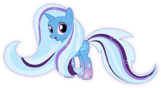 💫 Trixie Lulamoon My Little Pony Trixie Lulamoon, My Little Pony, Cartoon, Sticker, Einhorn, Magie, Sterne telegram sticker