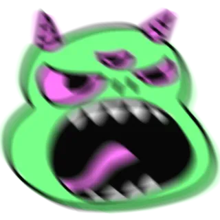 😡 monster, kartun, makhluk, seni digital telegram sticker