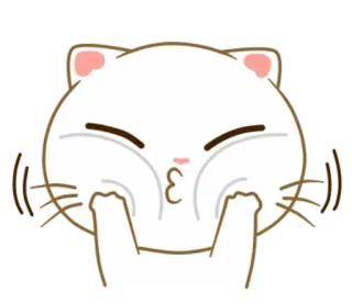 😘 cat, cute, sticker, cartoon, animal, kawaii telegram sticker