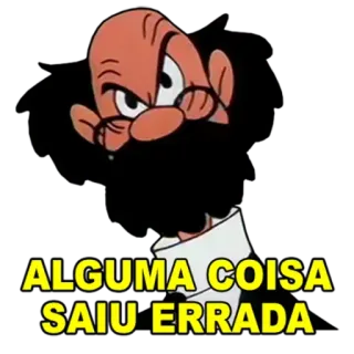 😅 ALGUMA COISA SAIU ERRADA cartoon, mistake, error, something went wrong, angry telegram sticker
