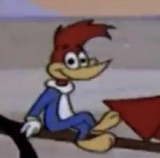 😀 Woody Woodpecker Woody Woodpecker, Cartone animato, Uccello, Divertente, Animazione whatsapp sticker