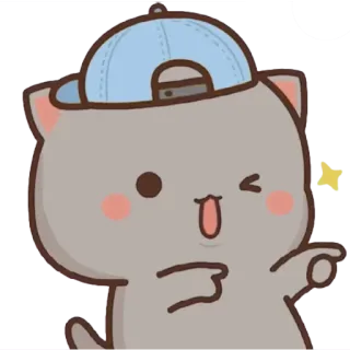 🤘 cat, cute, animal, cartoon, adorable whatsapp sticker