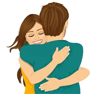 👐 ハグ, カップル, 愛, 愛情, 抱擁, ロマンス telegram sticker