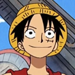 🙂 Monkey D. Luffy One Piece Anime, Mangá, One Piece, Luffy, Monkey D. Luffy, Chapéu de Palha, Pirata telegram sticker