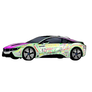 🏎 carro, veículo, automóvel, adesivo, grafite, transporte whatsapp sticker