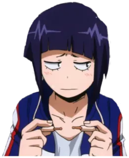 😳 Kyoka Jiro My Hero Academia 动漫, 女孩, 耳机孔, 我的英雄学院, 耳郎响香 telegram sticker