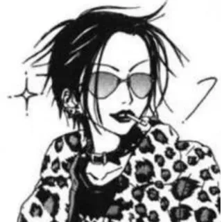 😎 Nana Osaki Nana Manga, Anime, Punk, Hút thuốc, Kính râm telegram sticker