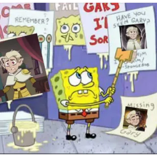 ☹️ Spongebob Spongebob Squarepants FAIL GARS, HAVE YOU SEEN GARY?, REMEMBER?, GARY spongebob, gary, desenho animado, desaparecido, personagem telegram sticker