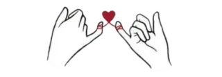 💧 pinky swear, promise, love, heart, friendship, connection telegram sticker