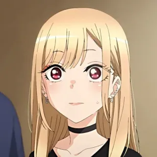 🥟 Marin Kitagawa My Dress-Up Darling anime, blonde, girl, cute, kawaii telegram sticker