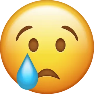 😢 emoji, crying, sad, tear, emotion, face telegram sticker