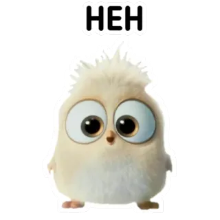 🙃 HEH pájaro, lindo, pollito, animal, jeje, gracioso telegram sticker